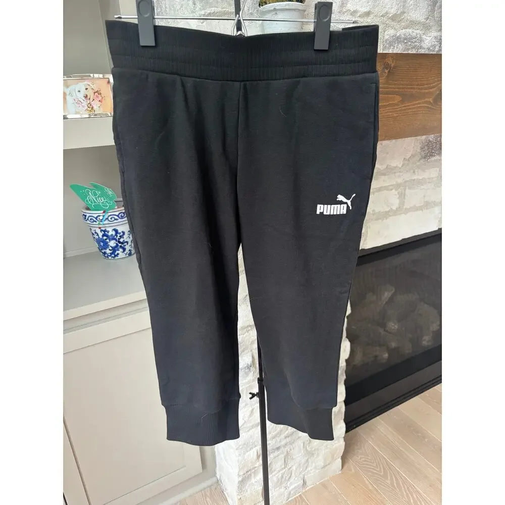 Puma Women's Black ESS Capri Regular Fit Sweatpants Size S - Picture 5 of 9